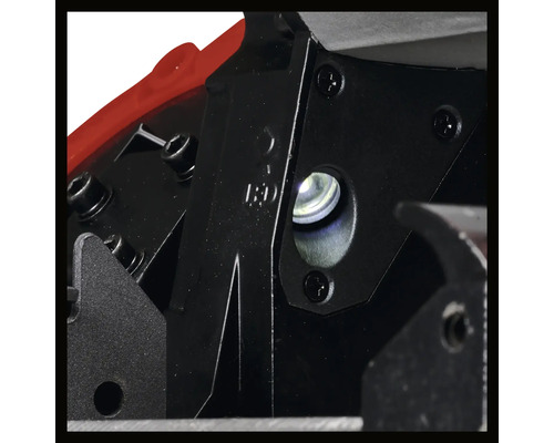 Detailansicht einer Kapp- und Gehrungssäge