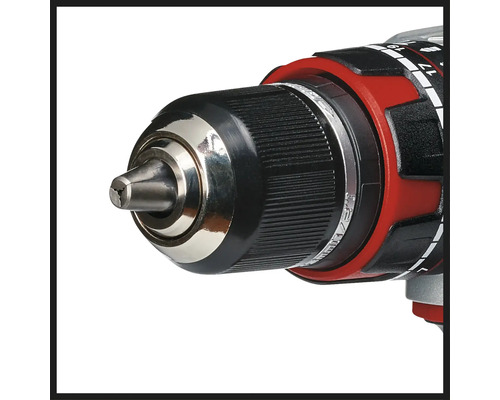 Detailaufnahme eines Bohrfutters einer Bohrmaschine