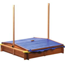 Sandkasten aus Holz mit Abdeckung