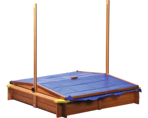 Sandkasten aus Holz mit Abdeckung