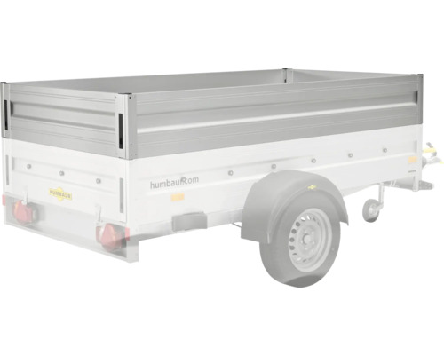 Rehausse de ridelle Humbaur aluminium pour Alumaster Basic 2510 mm x 1310 mm x 350 mm Rehausse de remorque en aluminium