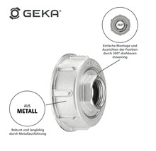 Geka Kupplung aus Metall mit drehbarem Innenring für einfache Montage
