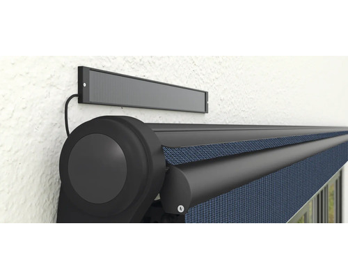 Store de soleil avec moteur et commande montés au mur