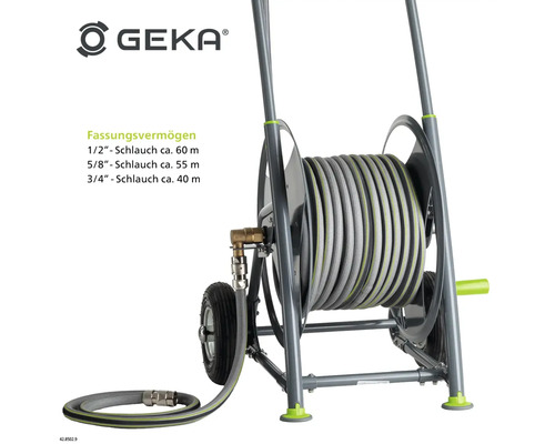 GEKA Schlauchwagen mit Schlauchaufroller und Rädern