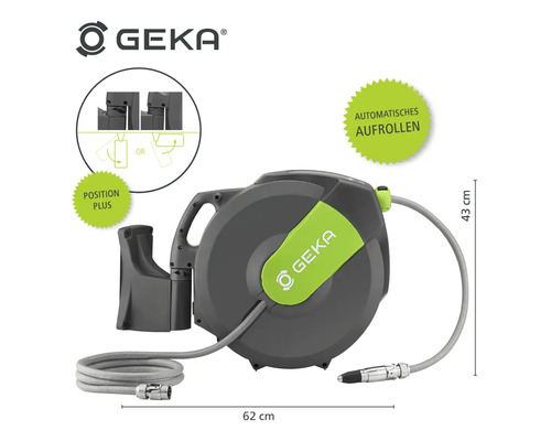 Geka Schlauchbox mit automatischer Aufrollfunktion und Wandhalterung