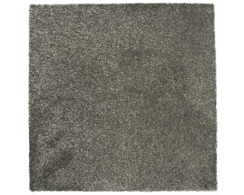 Tapis gris à poils longs