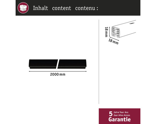 Contenu : deux baguettes de 2 000 mm de long et 18 mm de large, garantie de 5 ans