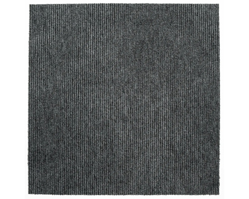Tapis gris à structure côtelée