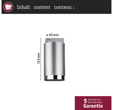 Metall Wandleuchte, Höhe 113 mm, Durchmesser 65 mm