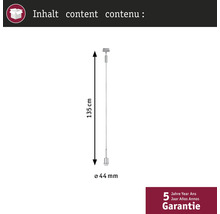 Pendelaufhängung mit einer Länge von 135 Zentimetern und einem Durchmesser von 44 Millimetern