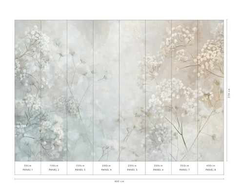 Fototapete mit Blütenmotiv, Größe 400x270 cm