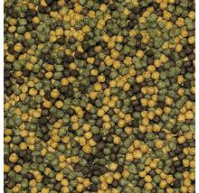 Gros plan de granulés de nourriture pour poissons