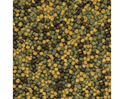 Gros plan de granulés de nourriture pour poissons