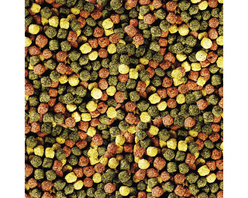 Gros plan sur les granulés de nourriture pour poissons