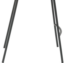 Detailansicht eines Barhockers mit Metallgestell