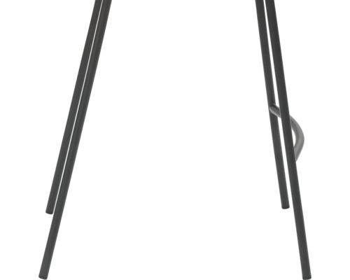Detailansicht eines Barhockers mit Metallgestell