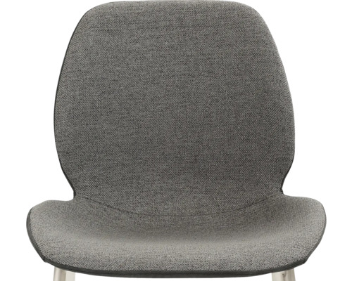 Detailansicht eines Stuhls mit Stoffbezug