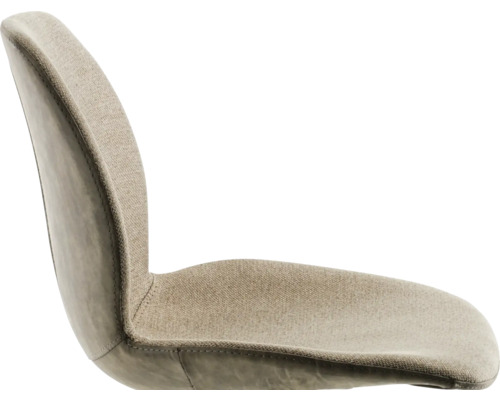 Vue détaillée d'une chaise avec revêtement en tissu