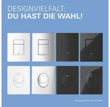 Sélection de différentes plaques de commande pour WC de Grohe