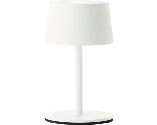 Weisse Tischleuchte mit Lampenschirm