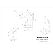 Schéma technique d'un connecteur d'angle avec dimensions