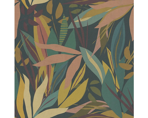Papier peint à motif de feuilles