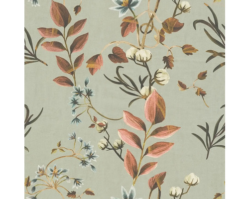 Tapete mit Pflanzen- und Blütenmuster