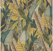 Papier peint à motif de feuilles