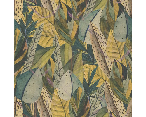 Papier peint à motif de feuilles