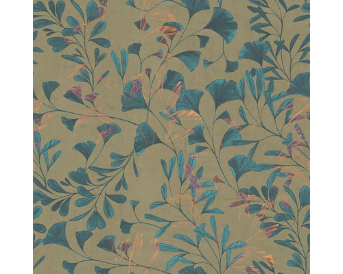 Papier peint avec motifs de ginkgo et de feuilles