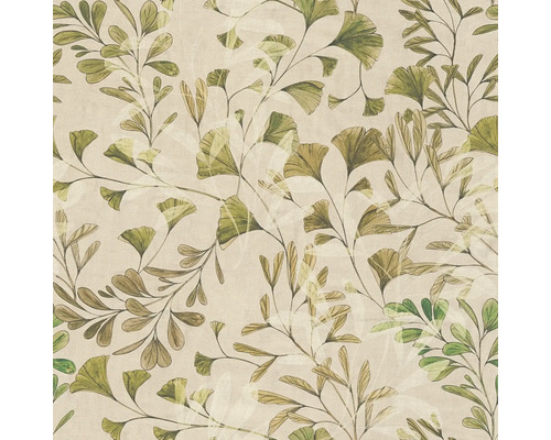 Papier peint avec motif de feuilles de ginkgo