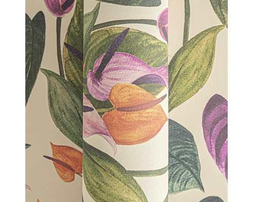 Rouleau de papier peint à motif floral