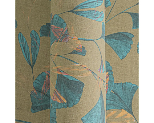 Rouleau de papier peint vinyle à motif de feuilles