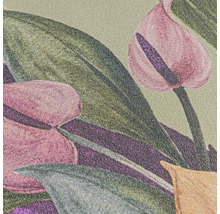 Gros plan d'un papier peint avec un motif floral