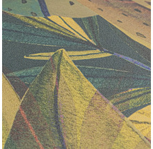 Gros plan d'une surface texturée avec un motif de feuilles abstrait