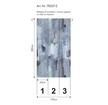 Abmessungen einer Vliestapete mit abstraktem Muster