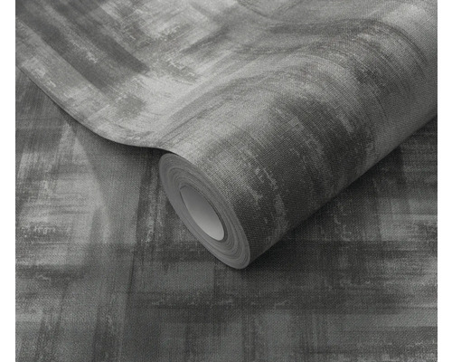 Rouleau de papier peint gris avec motif abstrait