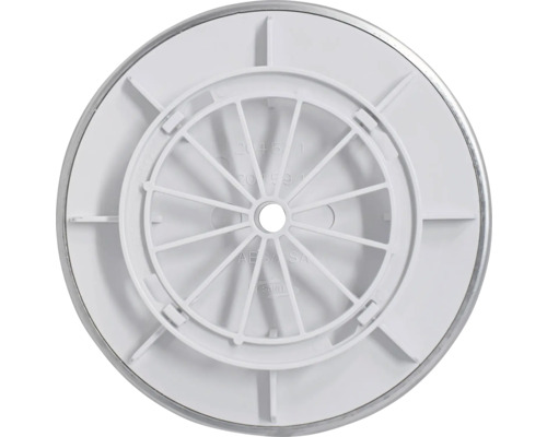 Runder Siphon-Deckel aus Kunststoff mit Metalleinfassung