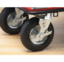 Zwei Transportwagenräder mit Feststellbremse