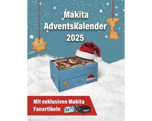 Calendrier de l’Avent Makita 2025 avec des articles de fans exclusifs Makita