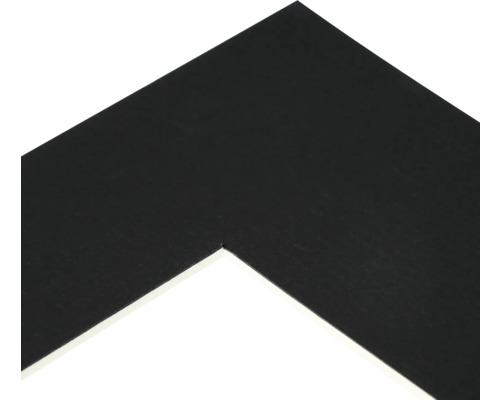 Ausschnitt eines schwarzen Bilderrahmenprofils