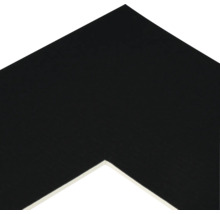 Ecke eines schwarzen Bilderrahmens