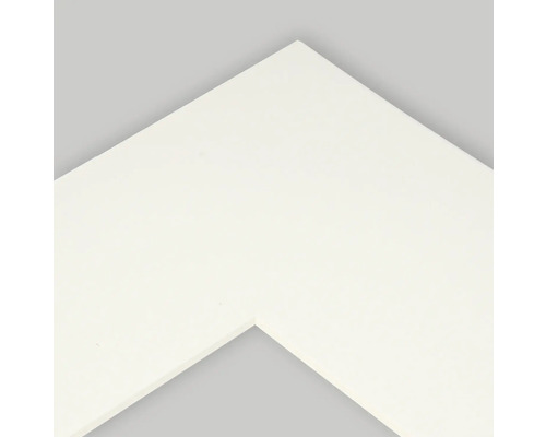 Ausschnitt eines weißen Bilderrahmenprofils