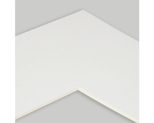 Detailansicht einer weißen Fußleiste