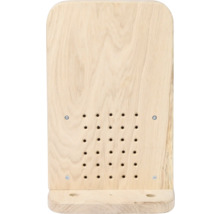 Holzregal mit Löchern zur Wandmontage