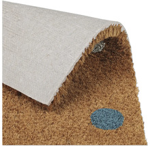 Kokosmatte mit Punktmuster und Textilrücken