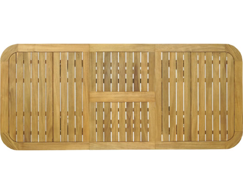 Plateau de table en bois avec motif à lattes