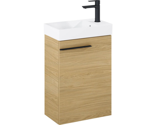 Meuble sous-vasque avec lavabo et robinet