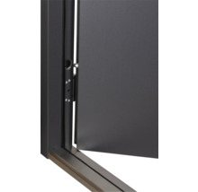 Detailansicht einer einflügeligen Außentür mit Schloss