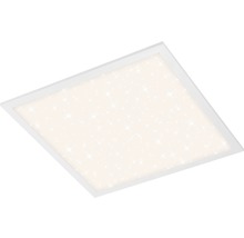 Plafonnier panneau LED CCT à intensité lumineuse variable 18W 1800 lm 3000- 6500 K 29,5x29,5 cm Pallas blanc + télécommande + ciel étoilé